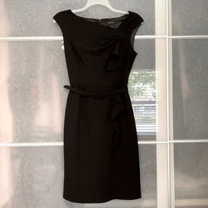 WHBM Dress, Black, Size 10, asymmetric neckline